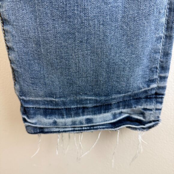 DRIFTWOOD Colette Embroidered Cropped Jeans Released Hemline Boho Women’s Sz 28 - Picture 4 of 13